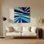 Hard Edge 40 Blue Metal Wall Art