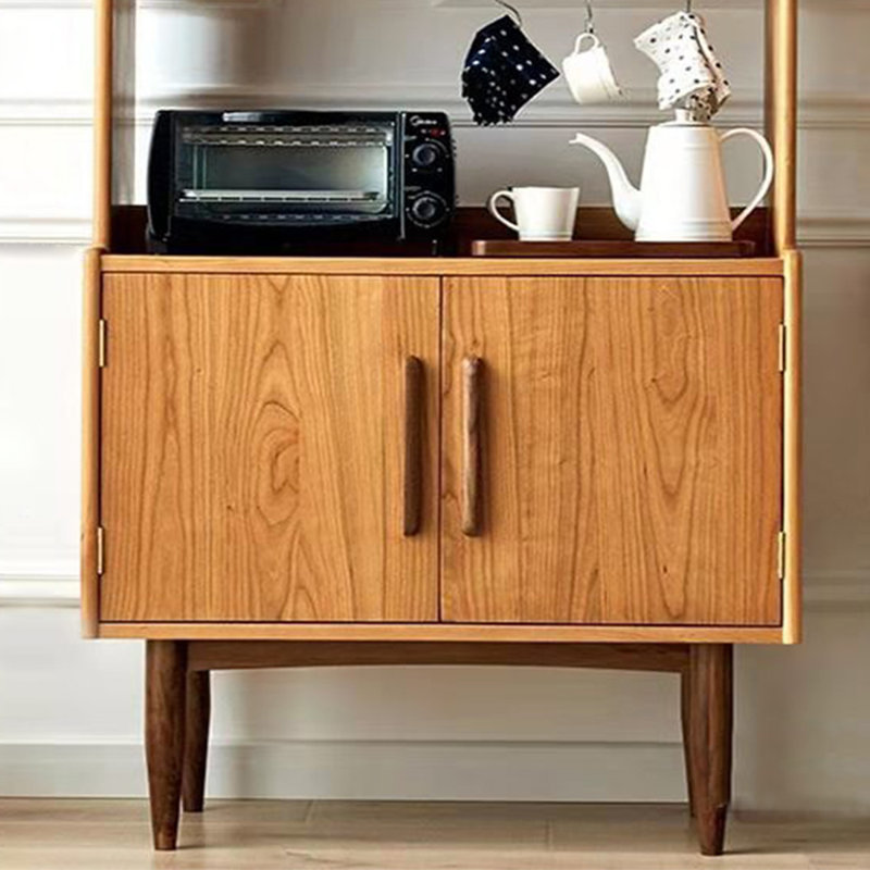 Armoire de cuisine scandinave en bois massif avec rangement combiné