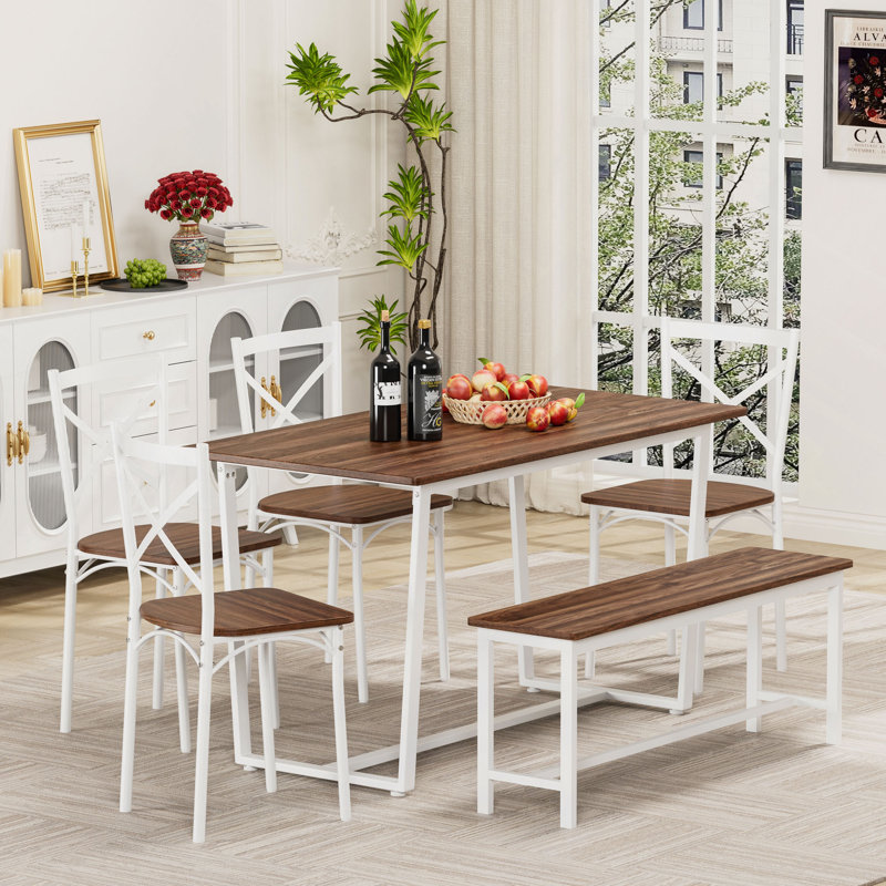 Ensemble de table de salle à manger 6 pièces 6 pièces Parfait pour la cuisine, le coin-repas et le salon