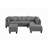 104.5" Upholstered Sofa,Chaise & Ottoman