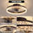 Black 19.7 in. indoor Ceiling Fan with Lights Dimmable LED-1313438251