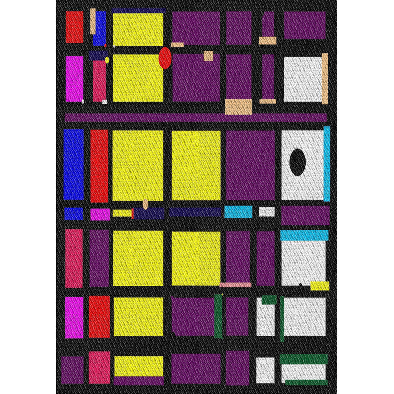 Prudhomme Geometric Indoor Rug, Rectangle 5' x 8'