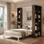 Grand lit escamotable mural avec portes de rangement