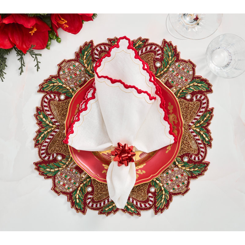 Candy Cane Bow Placemat