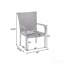 Chaise empilable en osier 1 pièce gris