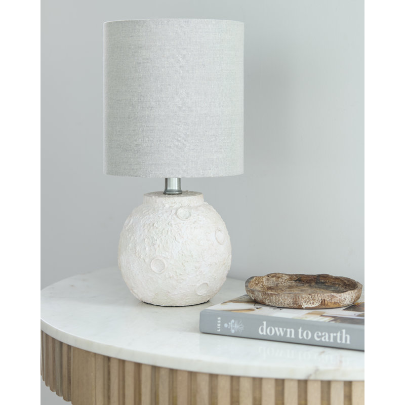 Lampe de table Katelynd, Gris, Crème, crème