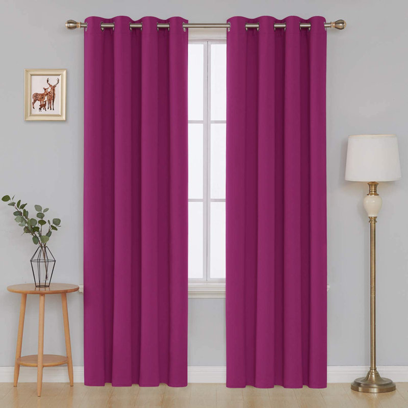 Borunda Room Darkening Curtain Single Panel, 52" W x 84" L, Royal Blue