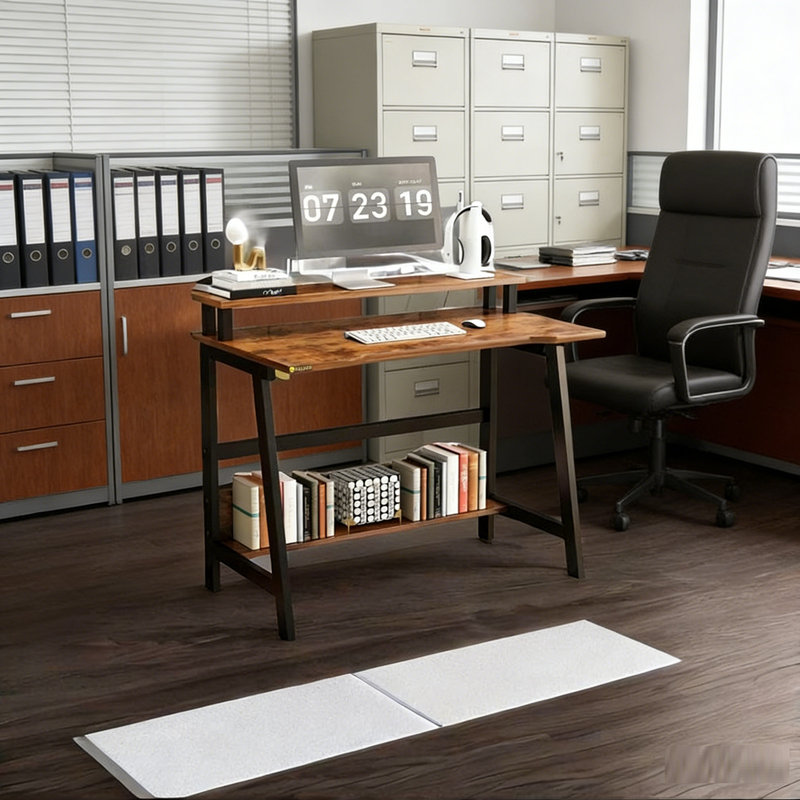 Adjustable Metal Base Computer Desk