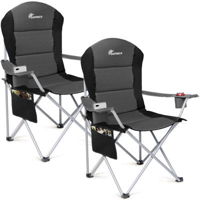 SUNMER Padded Camping Chairs (set Of 2)