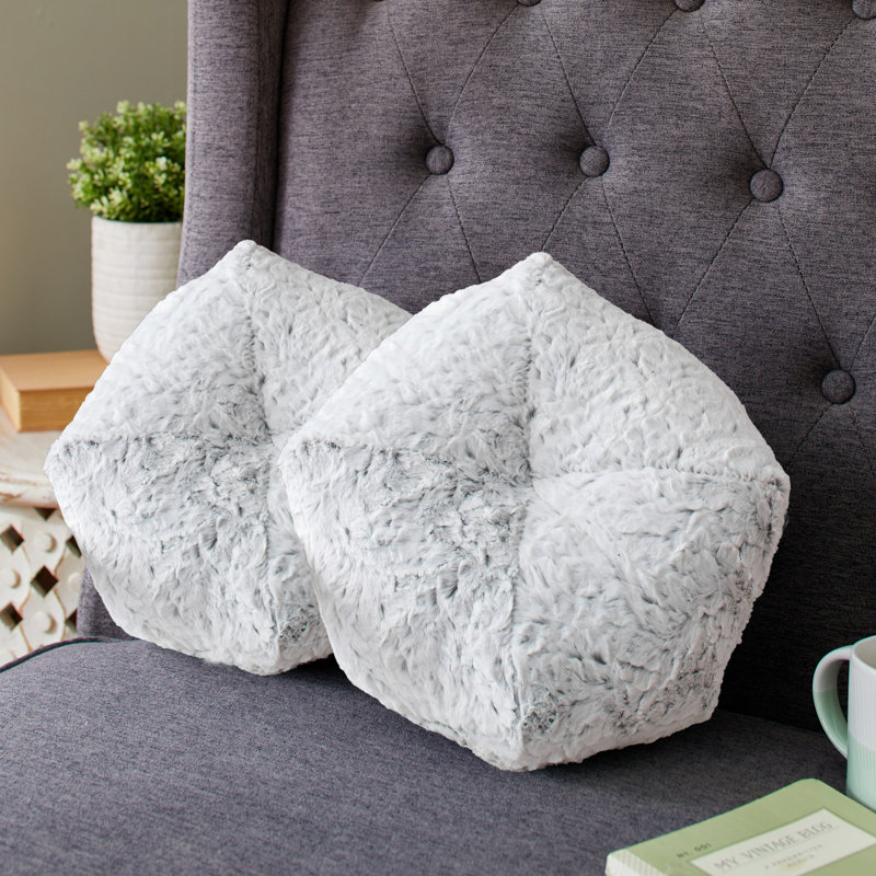Throw Pillow, Fauxchilla Silver Fox