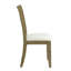 Chaise d'appoint à finition chêne 2 - Coussin rembourré, assise en mousse beige (2 pièces), pieds en bois, profondeur de 17 po