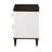Dzianis 2-Drawer Nightstand in White and Walnut