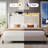 King Size Corduroy Upholstered Wingback Platform Bed Frame With Storage Headboard & Charging Station, Cream-2005853171-2005853183