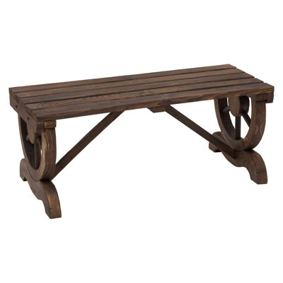 Banc de jardin en bois pour 2 personnes Outsunny