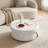 Round Nesting Coffee Table Sets with Storage Drawer Tempered Glass Tabletop for Home Living Room