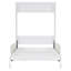 Lit escamotable blanc avec canapé et armoire murale pliante pour petits espaces