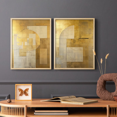 ABSTRACT Series C III - Reproduction encadrée de qualité supérieure - prête à être accrochée - aucun clou requis - aucun clou requis