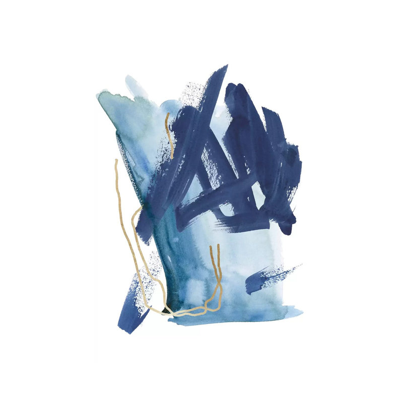 Indigo Collide I by Melissa Wang - Wrapped Canvas Gallery-Wrapped Canvas Giclée, 30.48cm H x 20.32cm W x 1.9cm D