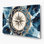 Art nautique gris sur toile