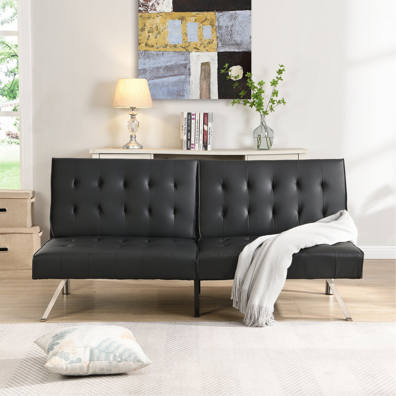 Sofa Bed Black Pvc