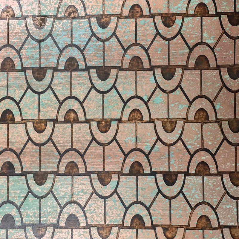 Maxine Geometric Wallpaper Roll, 18" L x 27" W