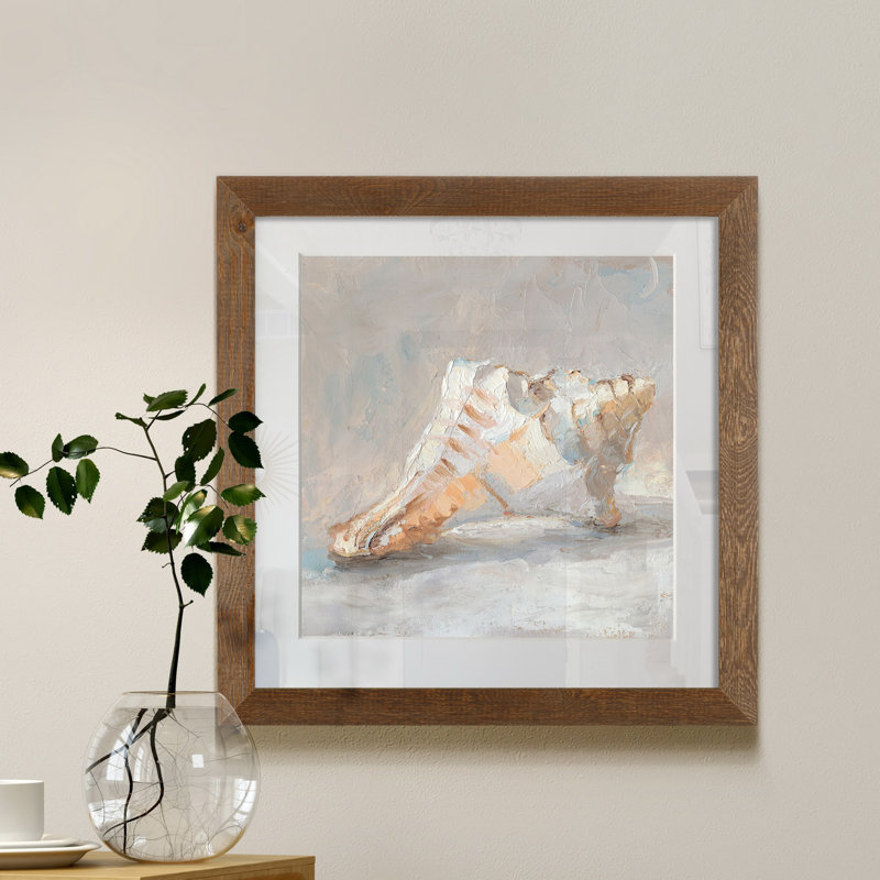 «Impressionist Shell Study I», reproduction d'art sur papier encadré, Cadre en érable, H 35,5 po x l 35,5 po x P 1,5 po