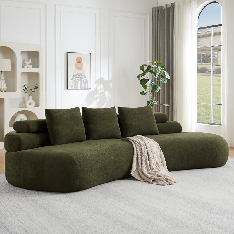 Canapé modulaire à compression moderne Arcadia, Vert olive