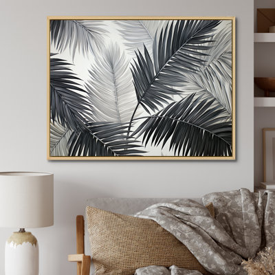 Minimalisme, tranquillité tropicale, palmiers sur toile
