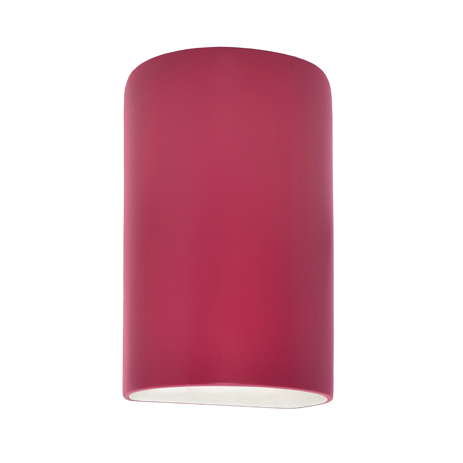 Pacursa Ceramic Dimmable Flush Mounted Sconce, 9.5" H x 5.75" W x 4.5" D, Integrated LED, Cerise