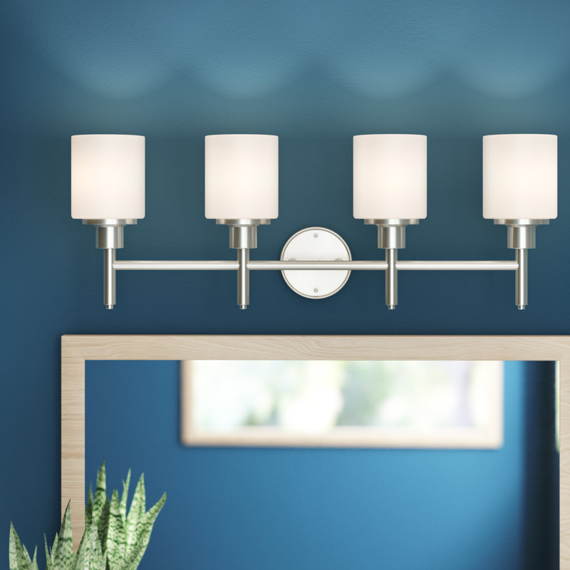 Éclairage pour meuble-lavabo Jorelys, Nickel satiné, 4