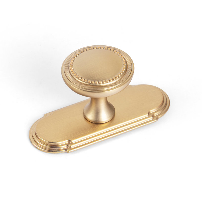 1 1/3" Mushroom Knob With Backplate(G014), Antique Copper