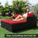 Tennon 155cm Wide Outdoor Garden Daybed with Cushions