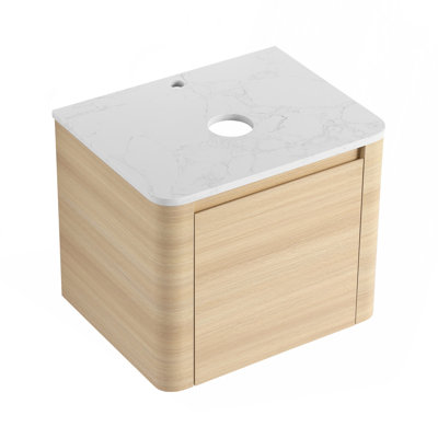 24'' Wall-Mounted Bathroom Vanity & 1-Soft-Close Door, Plywood (Vanity Only, Excluding Sink)