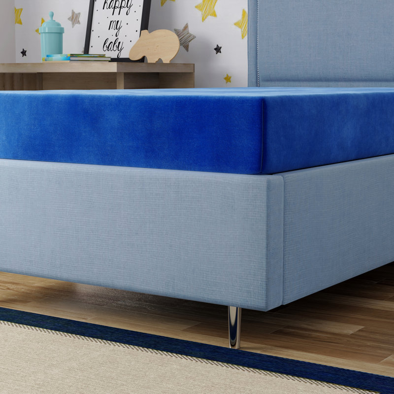 Matelas double bleu 7 po avec housse résistante à l'eau, Double