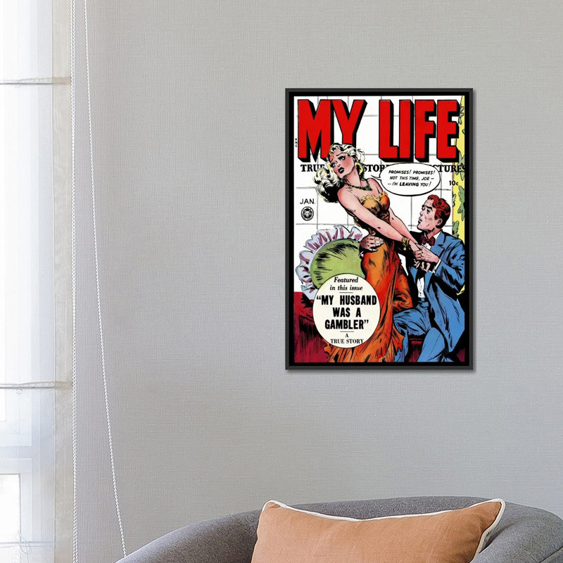 Modern & Contemporary, 26" H x 18" W x 1.5" D, Black Framed Canvas, No Mat