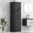 Black Tall Storage Cabinet with Three Drawers for Bathroom/Office-2125620944