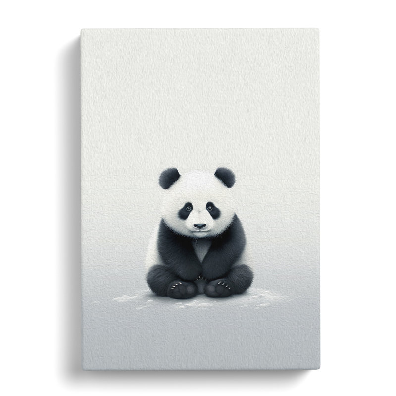 Panda Minimalism - Wrapped Canvas, 76cm H x 50cm W x 3cm D