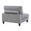 Fauteuil de salon en velours côtelé gris