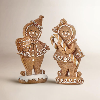 Leniah 2-Piece Gingerbread Figurine Set