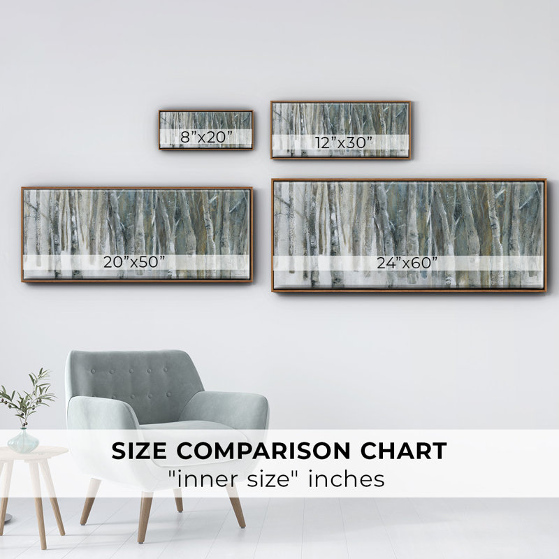 Banff Birch Grove - toile encadrée, H 8 po x l 20 po
