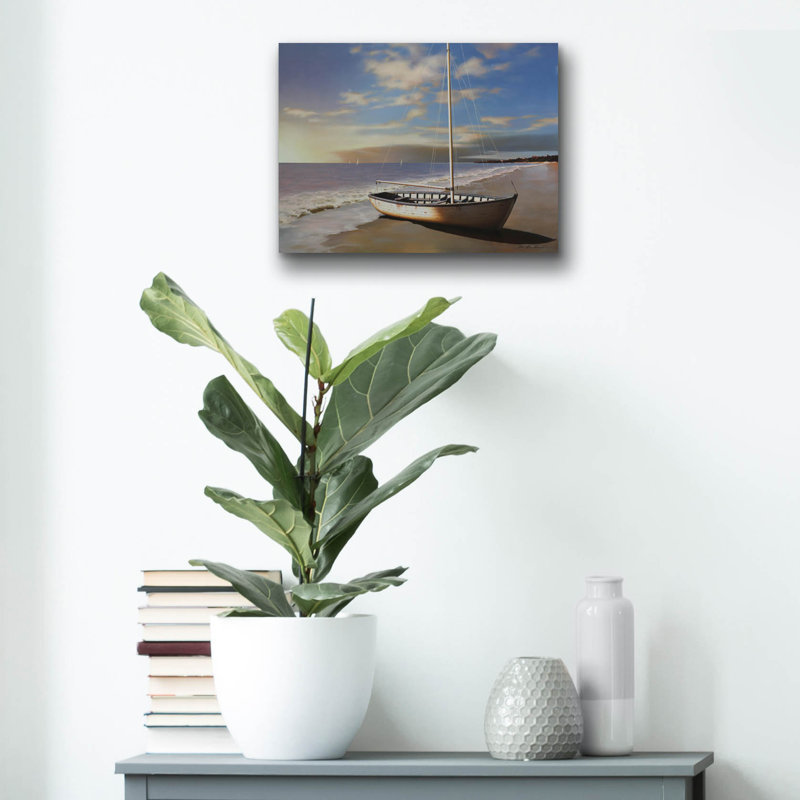 «Sunset» par Zhen-Huan Lu, acrylique, H 12 po x l 16 po x P 0,13 po