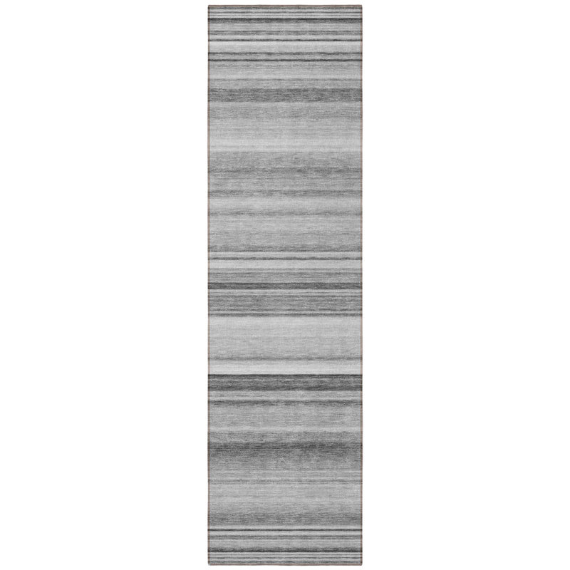 Tapis de couloir intérieur et extérieur gris 8 pi
