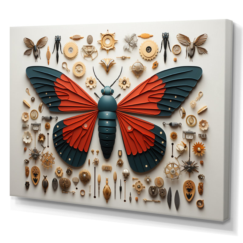 Insectes, insectes, petites merveilles III, H 16 po x l 32 po x P 1 po, Toile tendue