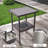 Solomie Rectangular Metal Outdoor Bar Table , 21.7'' in. W 24.6'' in. D-1730220123