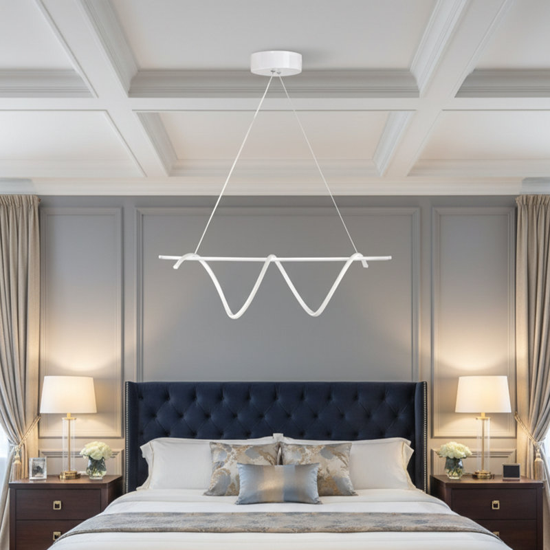 Modern Loop LED Chandelier – Adjustable Height