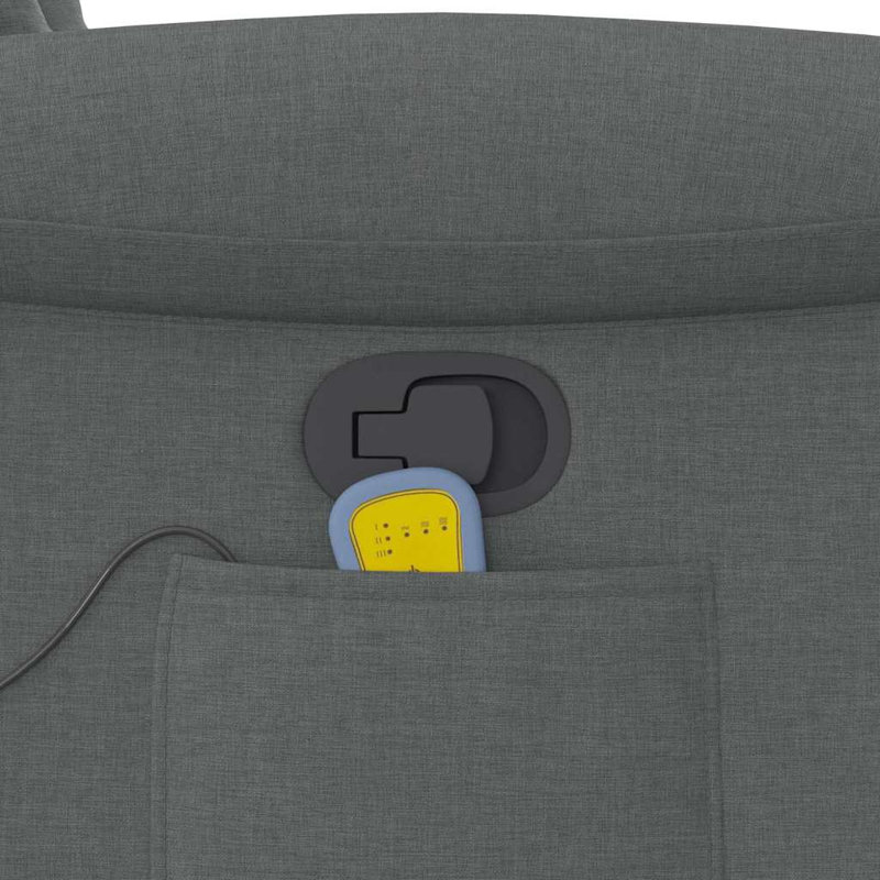  Fauteuil inclinable de massage en tissu gris foncé