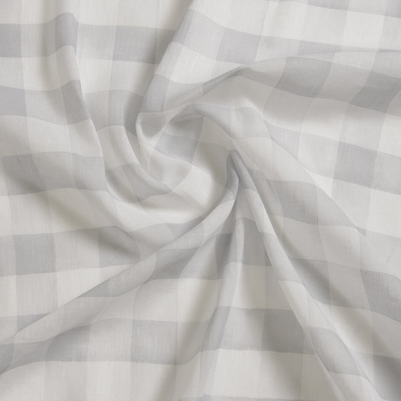 Panneaux de rideaux transparents à oeillets Wabasso, Gris