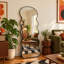 Miroir ondulé pleine longueur avec support pour chambre à coucher, vestiaire de salon-902137456