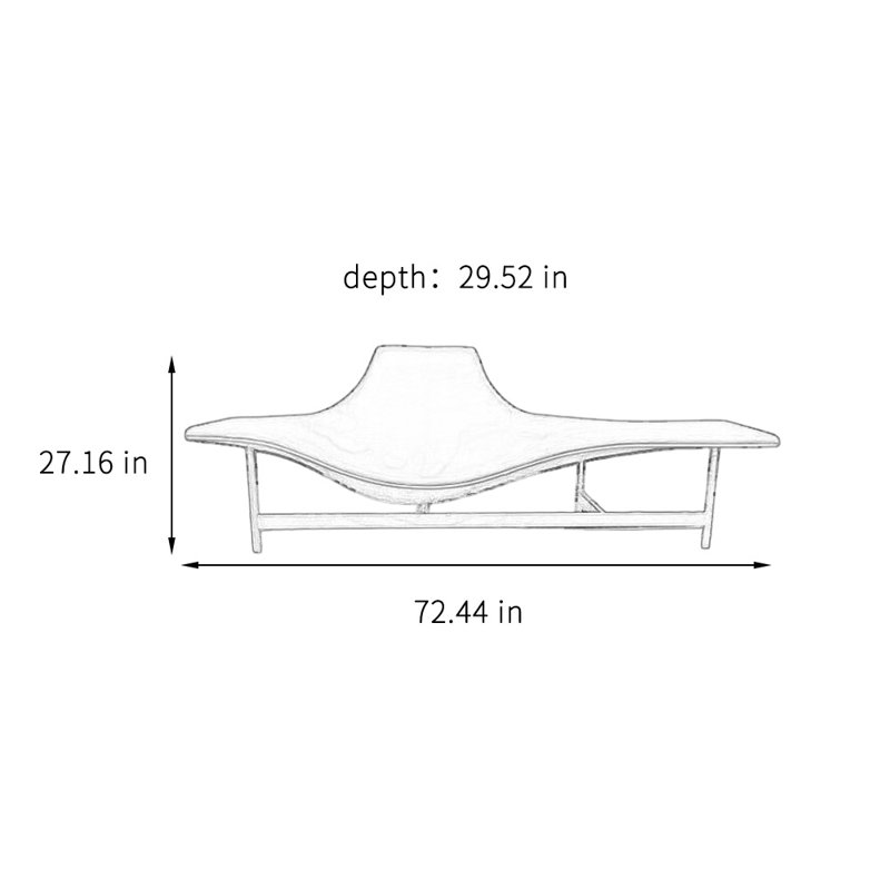 Fashion arc creative leisure lazy chaise lounge, Brown, Black
