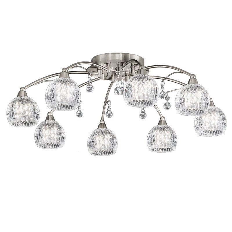 Semi Flush Mount, Satin Nickel